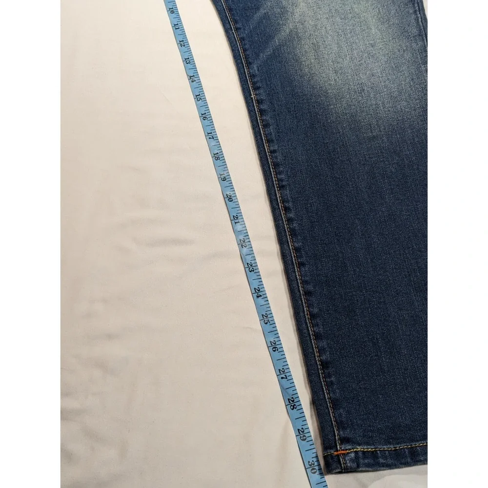 True Religion Jeans Mens 44x30 Blue Denim Rocco Relaxed‎ Skinny Flex Comfort